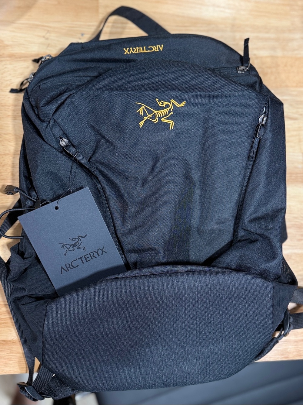Arc'teryx Black Backpack with Yellow Logo - Men's Pack